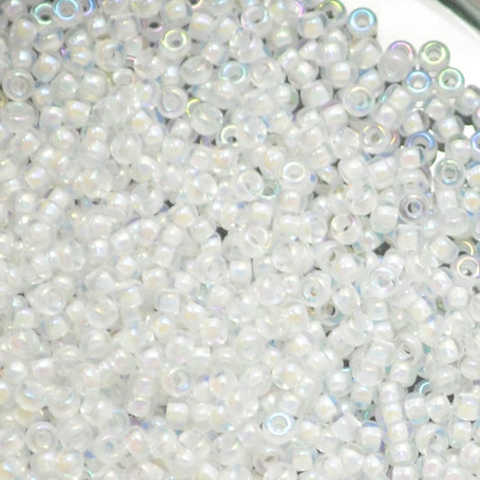 Miyuki Seed Beads - 11/0 - White Lined Crystal AB -mb11-0284b250- 250g