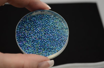 Miyuki Seed Beads 11/0 - mb11-0339 - Blue Lined Aqua AB 22g
