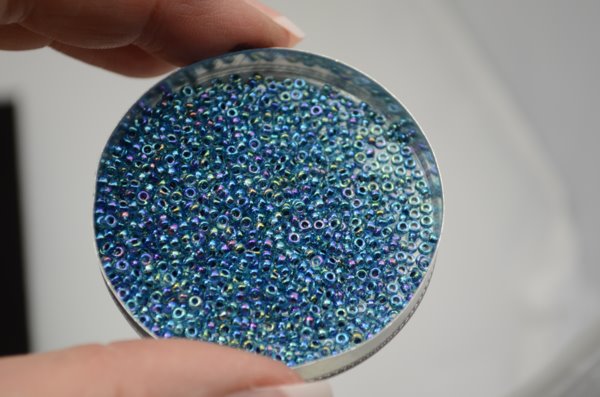 Miyuki Seed Beads 11/0 - mb11-0339 - Blue Lined Aqua AB 22g