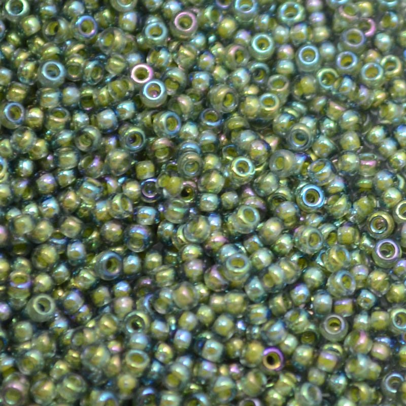 Miyuki Seed Beads - 11/0 - Chartreuse Lined Olivine AB -mb11-0361b250- 250g