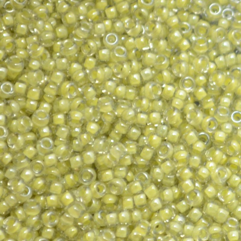 Miyuki Seed Beads - 11/0 - Light Olive Lined Crystal Lustre -mb11-0378b250- 250g