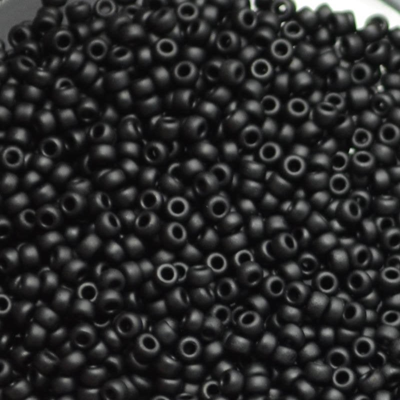 Miyuki Seed Beads 11/0 - mb11-0401F - Matte Black 22g