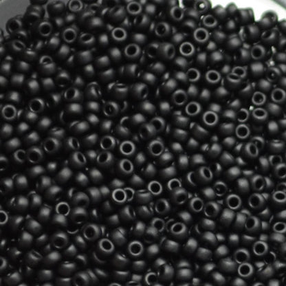 Miyuki Seed Beads 11/0 - mb11-0401F - Matte Black 22g