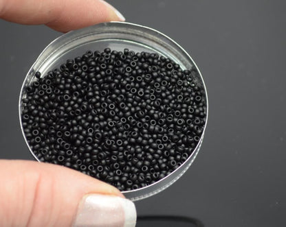 Miyuki Seed Beads 11/0 - mb11-0401F - Matte Black 22g