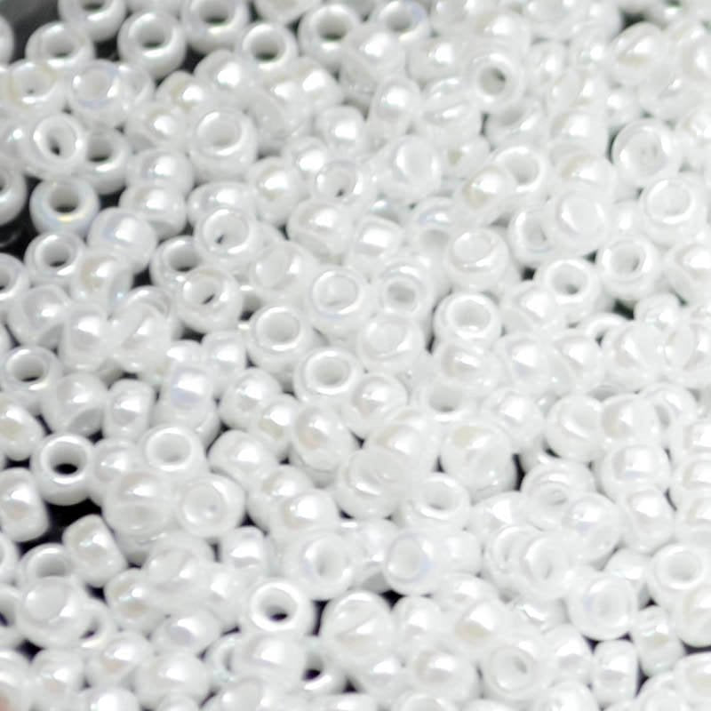 Miyuki Seed Beads - 11/0 - Opaque White Pearl Ceylon -mb11-0420b250- 250g