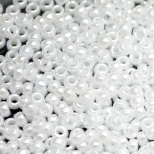 Miyuki Seed Beads - 11/0 - Opaque White Pearl Ceylon -mb11-0420b250- 250g