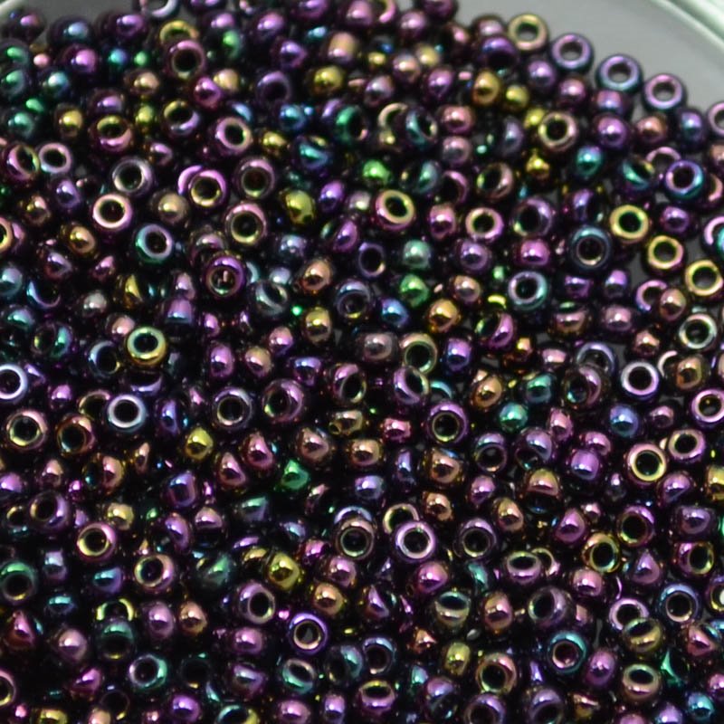 Miyuki Seed Beads 11/0 - mb11-0454 - Metallic Dark Plum Iris 22g