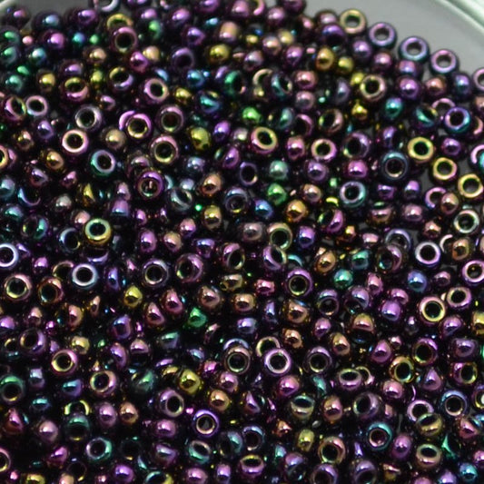 Miyuki Seed Beads - 11/0 - Metallic Dark Plum Iris -mb11-0454b250- 250g