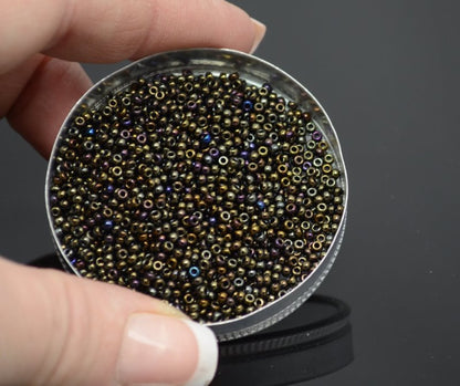 Miyuki Seed Beads 11/0 - mb11-0458 - Metallic Brown Iris 22g