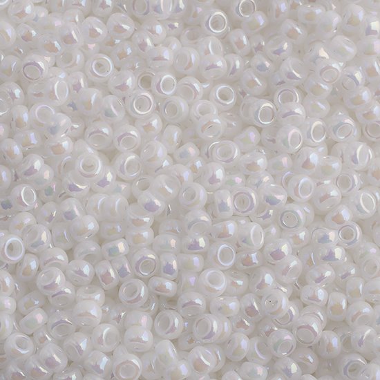 Miyuki Seed Beads - 11/0 - White Pearl AB -mb11-0471b250- 250g