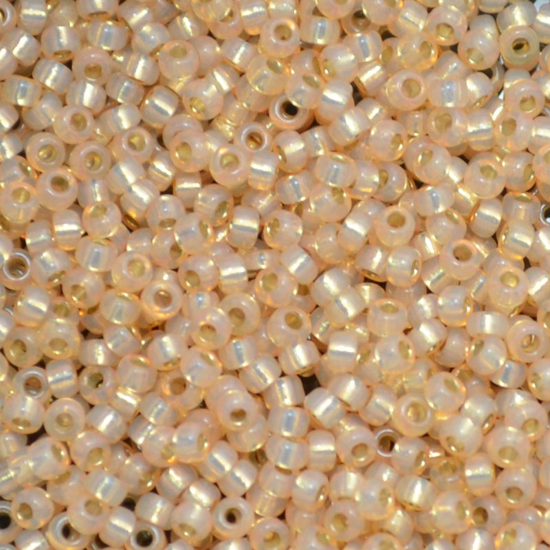 Miyuki Seed Beads - 11/0 - Dyed Light Apricot Silver Lined Alabaster -mb11-0552b