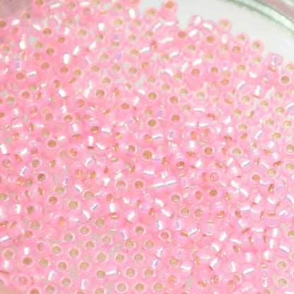 Miyuki Seed Beads 11/0 - mb11-0555 - Dyed Silver Lined Light Rose Alabaster 22g