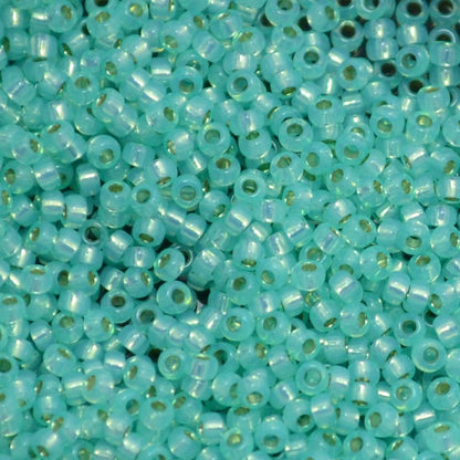 Miyuki Seed Beads 11/0 - mb11-0571 - Dyed Sea Green Silver Lined Alabaster 10g