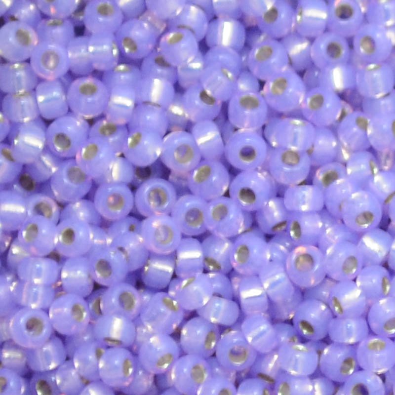 Miyuki Seed Beads - 11/0 - Dyed Lilac Silver Lined Alabaster -mb11-0574b250- 250