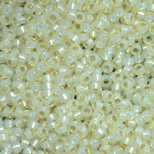 Miyuki Seed Beads - 11/0 - Dyed Butter Cream Silver Lined Alabaster -mb11-0577b2