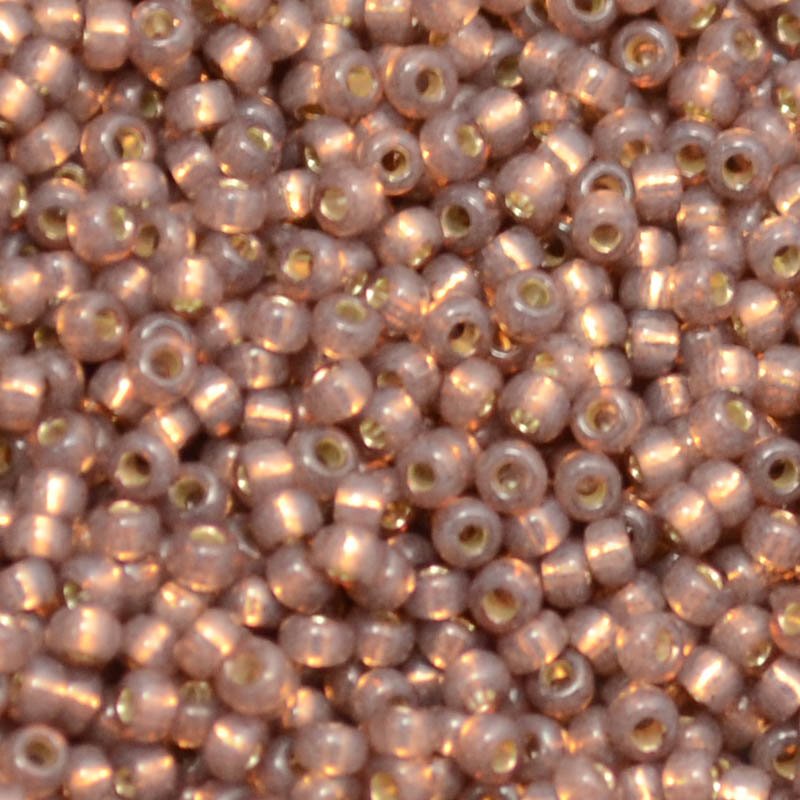 Miyuki Seed Beads - 11/0 - Dyed Rose Bronze Silver Lined Alabaster -mb11-0641b25