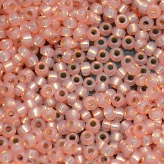 Miyuki Seed Beads 11/0 - mb11-0642 - Dyed Salmon Silver Lined Alabaster 22g