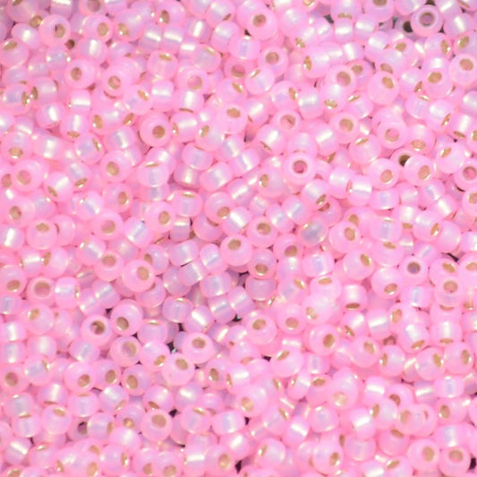 Miyuki Seed Beads 11/0 - mb11-0643 - Dyed Pink Silver Lined Alabaster 22g