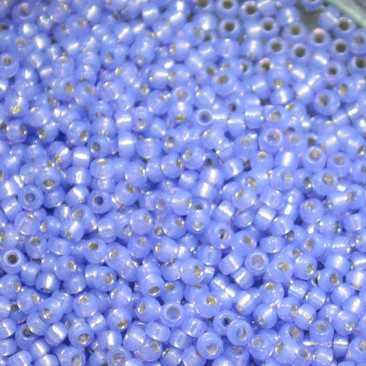 Miyuki Seed Beads 11/0 - mb11-0649 - Dyed Violet Silver Lined Alabaster 22g