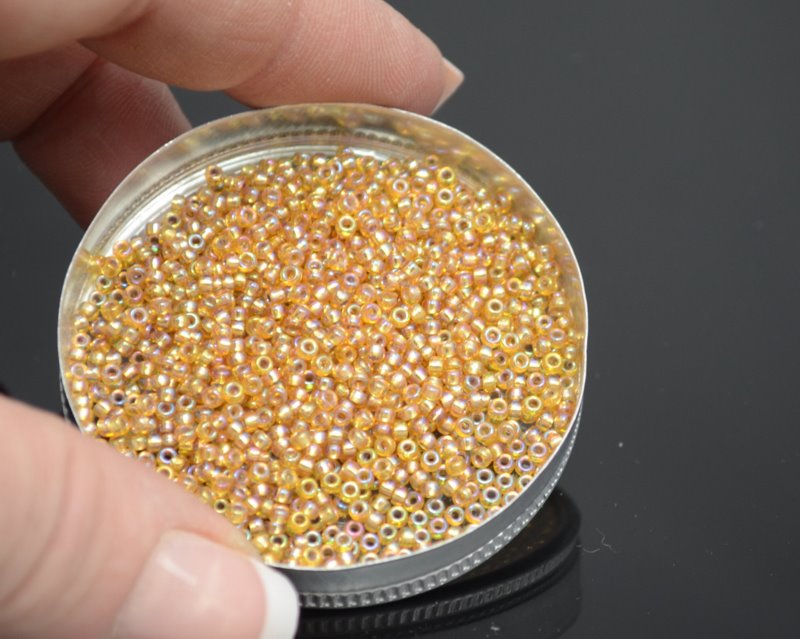 Miyuki Seed Beads 11/0 - mb11-1004 - Silver Lined Dark Gold AB 10g