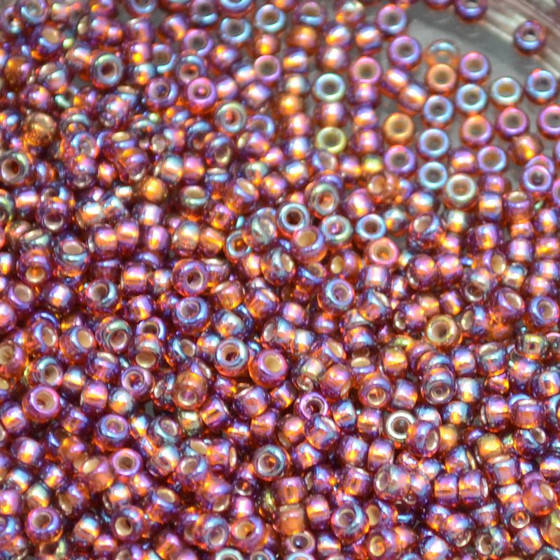 Miyuki Seed Beads - 11/0 - Silver Lined Dark Topaz AB -mb11-1005b250- 250g