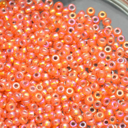Miyuki Seed Beads 11/0 - mb11-1008 - Silver Lined Orange AB 22g