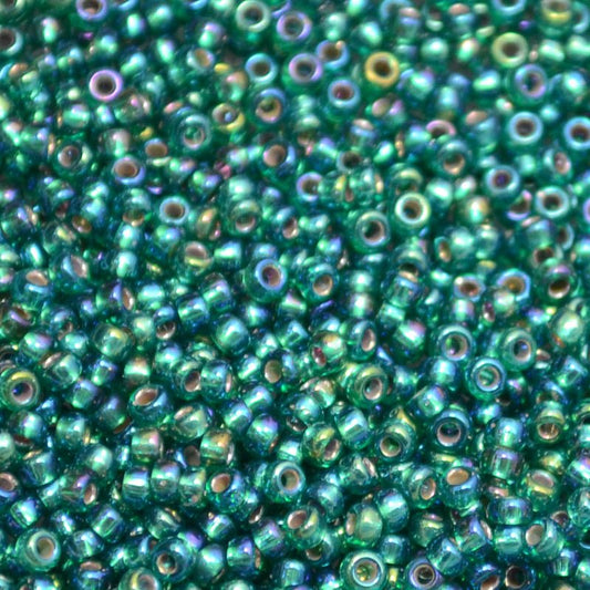 Miyuki Seed Beads 11/0 - mb11-1017 - Silver Lined Emerald AB 10g