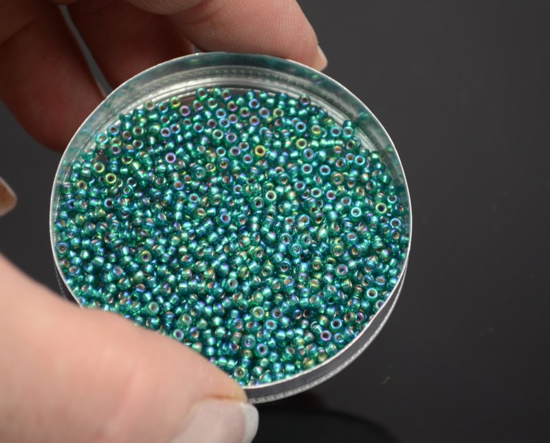 Miyuki Seed Beads 11/0 - mb11-1017 - Silver Lined Emerald AB 10g