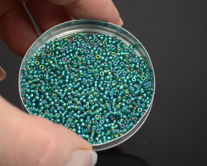 Miyuki Seed Beads 11/0 - mb11-1017 - Silver Lined Emerald AB 10g