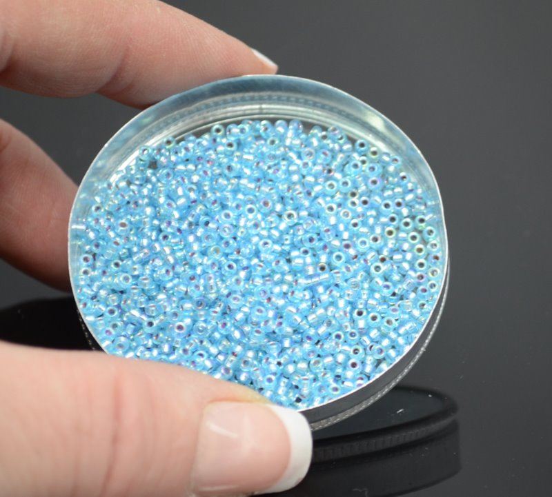 Miyuki Seed Beads 11/0 - mb11-1018 - Silver Lined Aqua AB 22g
