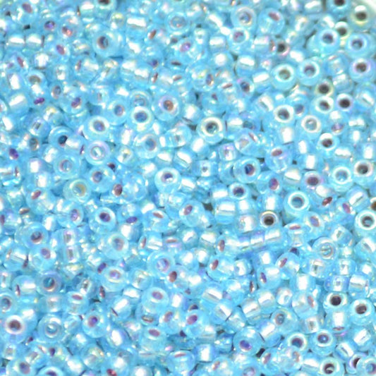 Miyuki Seed Beads - 11/0 - Silver Lined Aqua AB -mb11-1018b250- 250g