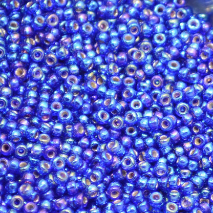 Miyuki Seed Beads 11/0 - mb11-1020 - Silver Lined Cobalt AB 10g