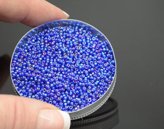 Miyuki Seed Beads 11/0 - mb11-1020 - Silver Lined Cobalt AB 10g