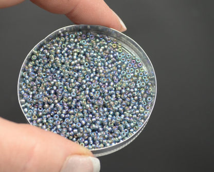 Miyuki Seed Beads 11/0 - mb11-1021 - Silver Lined Grey AB 10g