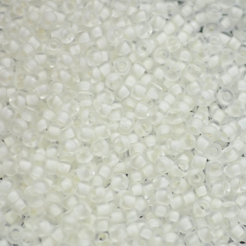 Miyuki Seed Beads 11/0 - mb11-1920 - Semifrosted White Lined Crystal 10g