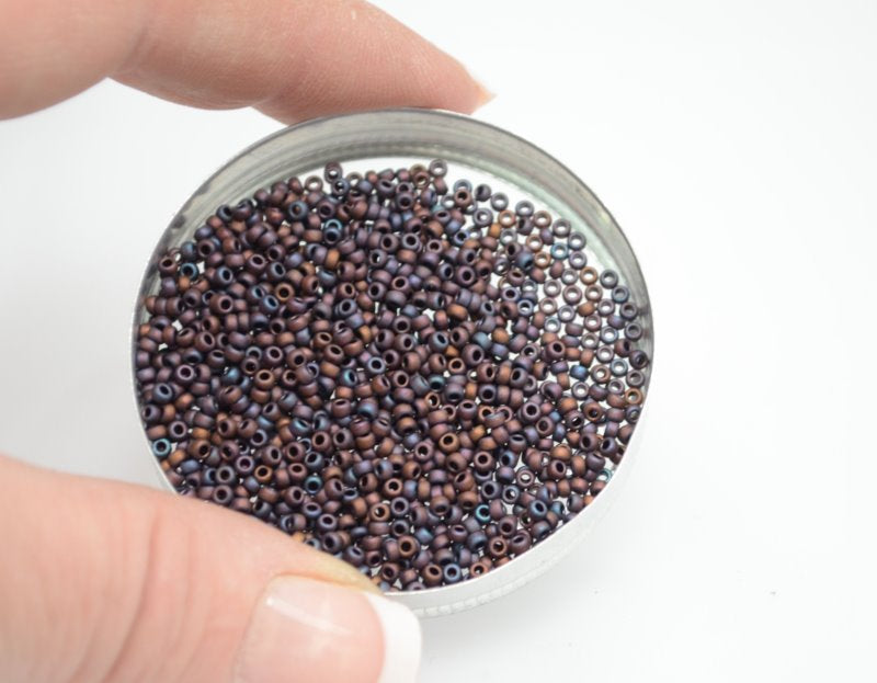 Miyuki Seed Beads 11/0 - mb11-2005 - Matte Metallic Dark Raspberry Iris 22g