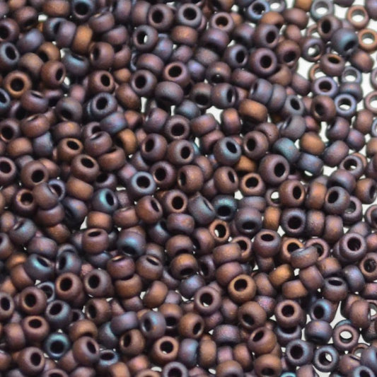 Miyuki Seed Beads - 11/0 - Matte Metallic Dark Raspberry Iris -mb11-2005b250- 25