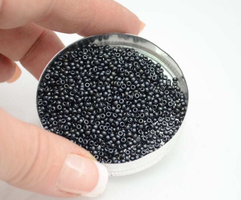 Miyuki Seed Beads 11/0 - mb11-2010 - Matte Metallic Charcoal 10g