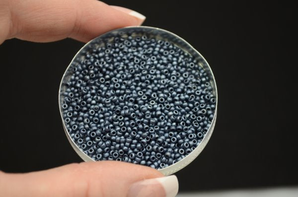 Miyuki Seed Beads 11/0 - mb11-2011 - Matt Metallic Gunmetal 22g
