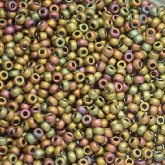 Miyuki Seed Beads - 11/0 - Matte Metallic Khaki Iris -mb11-2035b250- 250g