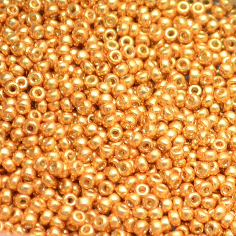 Miyuki Seed Beads - 11/0 - Galvanized Yellow Gold [Duracoat] -mb11-4203b250- 250