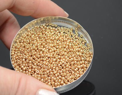 Miyuki Seed Beads 11/0 - mb11-4204 - Galvanized Champagne [Duracoat] 22g