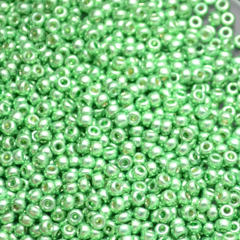 Miyuki Seed Beads 11/0 - mb11-4214 - Galvanized Dark Mint Green [Duracoat] 10g