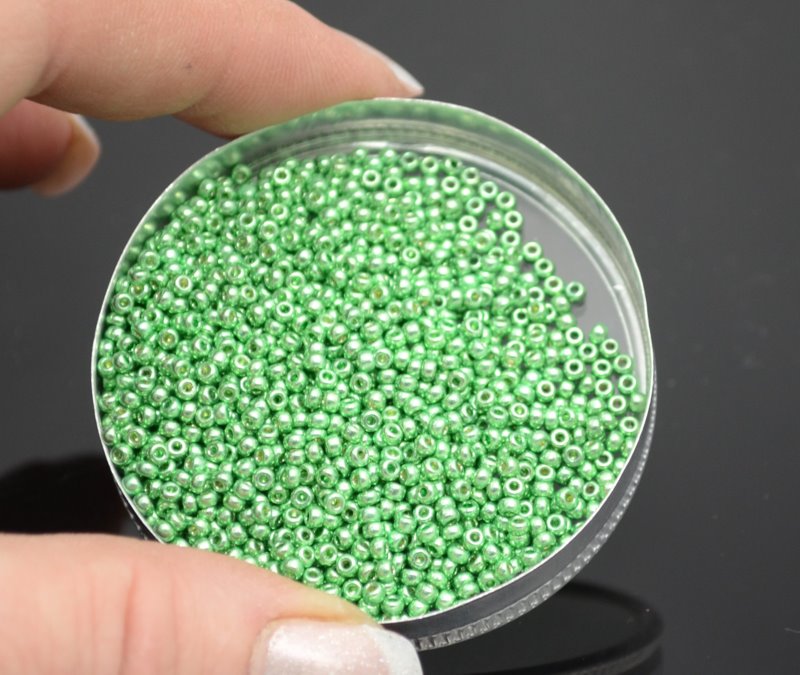 Miyuki Seed Beads 11/0 - mb11-4214 - Galvanized Dark Mint Green [Duracoat] 10g