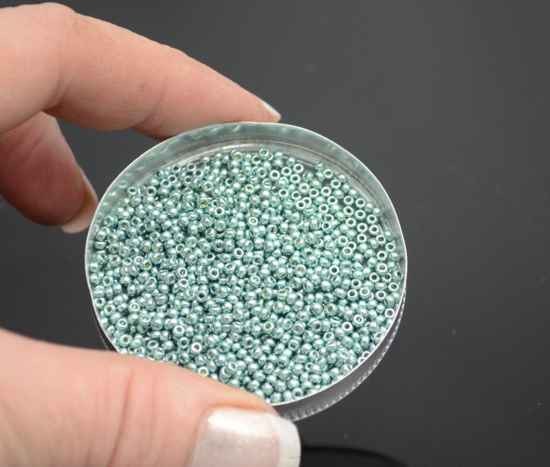 Miyuki Seed Beads 11/0 - mb11-4216 - Galvanized Dark Seafoam [Duracoat] 10g