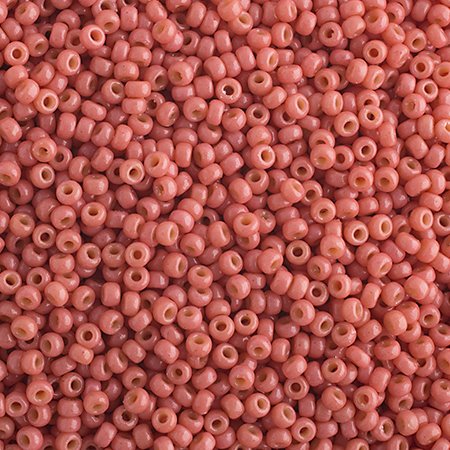Miyuki Seed Beads - 11/0 - Dark Salmon Pink Opaque [Duracoat] -mb11-4464b250- 25