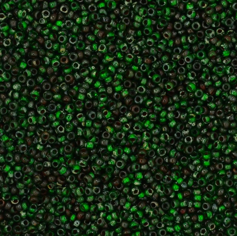 Miyuki Seed Beads 11/0 - mb11-4507 - Green Picasso 22g