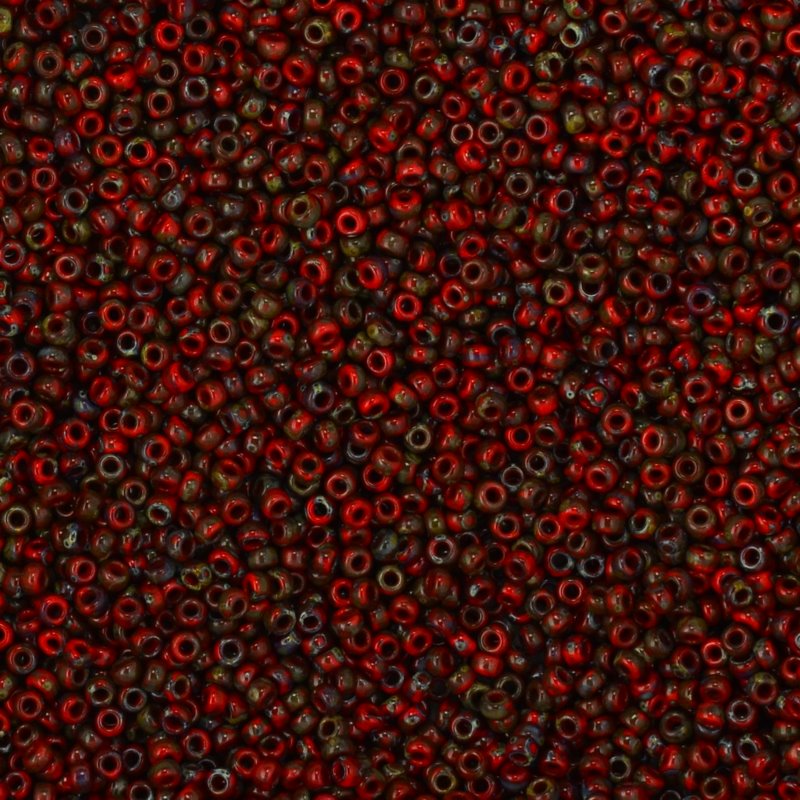 Miyuki Seed Beads 11/0 - mb11-4513 - Red Picasso 22g