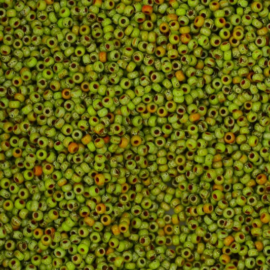 Miyuki Seed Beads 11/0 - mb11-4515 - Chartreuse Picasso 22g