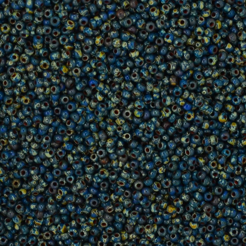 Miyuki Seed Beads - 11/0 - Dark Teal Picasso -mb11-4516b250- 250g